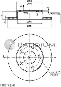 Ashuki P331-017 - Brake Disc car-mod.net