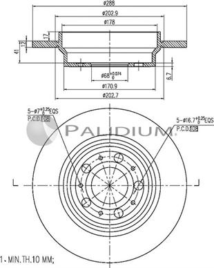 Ashuki P331-027 - Brake Disc car-mod.net