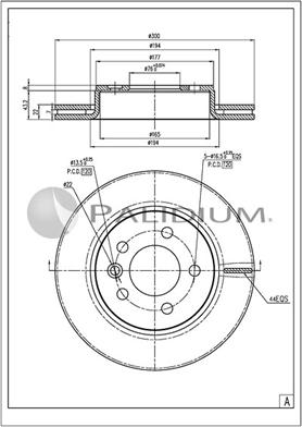 Ashuki P331-143 - Brake Disc car-mod.net