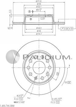 Ashuki P331-115 - Brake Disc car-mod.net