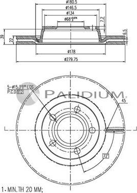 Ashuki P333-002 - Brake Disc car-mod.net