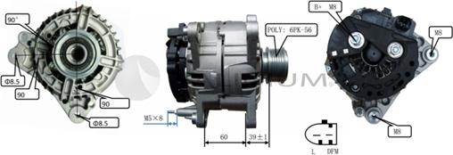 Ashuki PAL17-2004 - Alternator car-mod.net