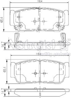 Ashuki SY015-20 - Brake Pad Set, disc brake car-mod.net