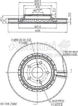 Ashuki T603-85 - Brake Disc car-mod.net