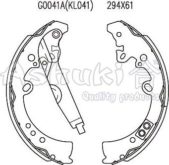 Ashuki T113-89 - Drum Brake Shoe Set car-mod.net