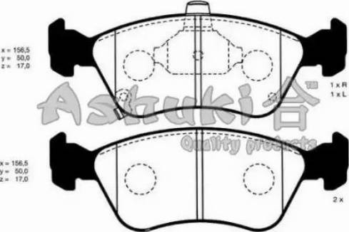 Ashuki T112-57 - Brake Pad Set, disc brake car-mod.net