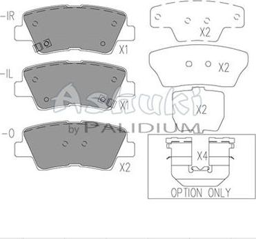 Ashuki Y029-58 - Brake Pad Set, disc brake car-mod.net