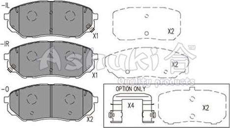 Ashuki Y029-12 - Brake Pad Set, disc brake car-mod.net