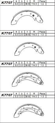 Asimco K7707 - Drum Brake Shoe Set car-mod.net