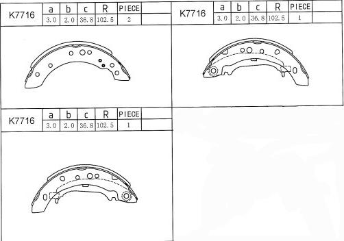 Asimco K7716 - Drum Brake Shoe Set car-mod.net