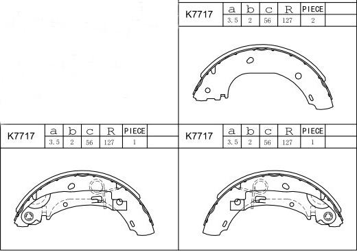 Asimco K7717 - Drum Brake Shoe Set car-mod.net