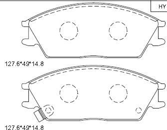 Asimco KD9702 - Brake Pad Set, disc brake car-mod.net