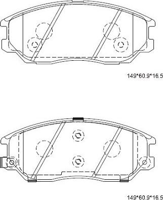 Asimco KD9729 - Brake Pad Set, disc brake car-mod.net