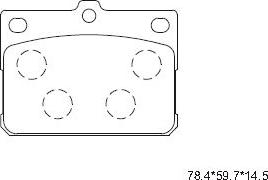 Asimco KD4617 - Brake Pad Set, disc brake car-mod.net