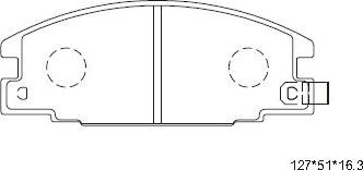 Asimco KD4300 - Brake Pad Set, disc brake car-mod.net