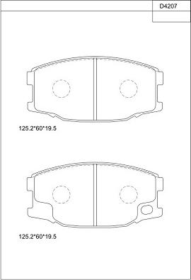 Asimco KD4207 - Brake Pad Set, disc brake car-mod.net