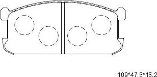 Asimco KD4745 - Brake Pad Set, disc brake car-mod.net