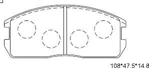 Asimco KD4709 - Brake Pad Set, disc brake car-mod.net