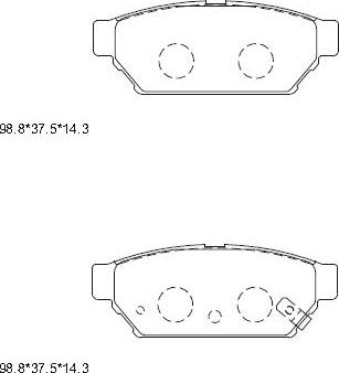 Asimco KD4708 - Brake Pad Set, disc brake car-mod.net