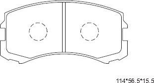 Asimco KD4719 - Brake Pad Set, disc brake car-mod.net