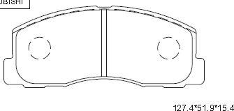 Asimco KD4724 - Brake Pad Set, disc brake car-mod.net