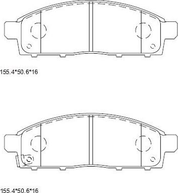Asimco KD4723 - Brake Pad Set, disc brake car-mod.net