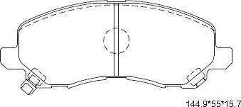 Asimco KD4722 - Brake Pad Set, disc brake car-mod.net