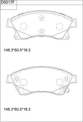 Asimco KD6517F - Brake Pad Set, disc brake car-mod.net