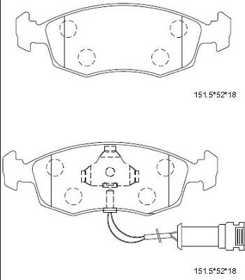 Asimco KD6738 - Brake Pad Set, disc brake car-mod.net