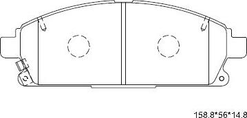Asimco KD1735H - Brake Pad Set, disc brake car-mod.net