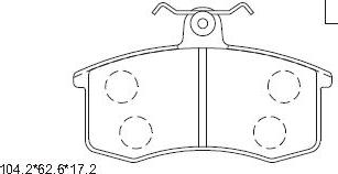Asimco KD8701 - Brake Pad Set, disc brake car-mod.net