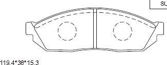 Asimco KD3761 - Brake Pad Set, disc brake car-mod.net