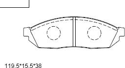 Asimco KD3767 - Brake Pad Set, disc brake car-mod.net