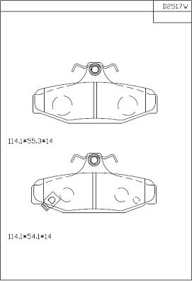 Asimco KD2517W - Brake Pad Set, disc brake car-mod.net