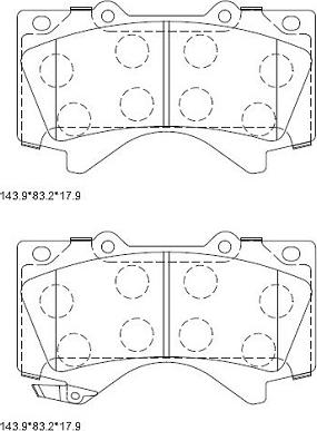 Asimco KD2387 - Brake Pad Set, disc brake car-mod.net