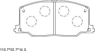 Asimco KD2723 - Brake Pad Set, disc brake car-mod.net