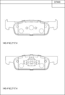 Asimco KD7449 - Brake Pad Set, disc brake car-mod.net