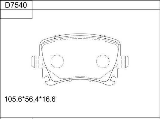 Asimco KD7540 - Brake Pad Set, disc brake car-mod.net