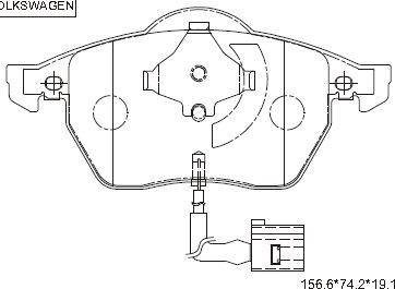 Asimco KD7564 - Brake Pad Set, disc brake car-mod.net