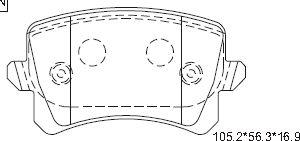 Asimco KD7560 - Brake Pad Set, disc brake car-mod.net