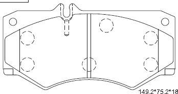 Asimco KD7562 - Brake Pad Set, disc brake car-mod.net