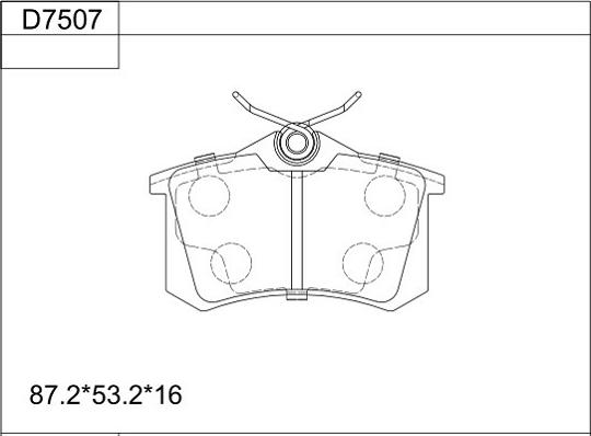 Asimco KD7507 - Brake Pad Set, disc brake car-mod.net