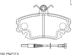 Asimco KD7514 - Brake Pad Set, disc brake car-mod.net