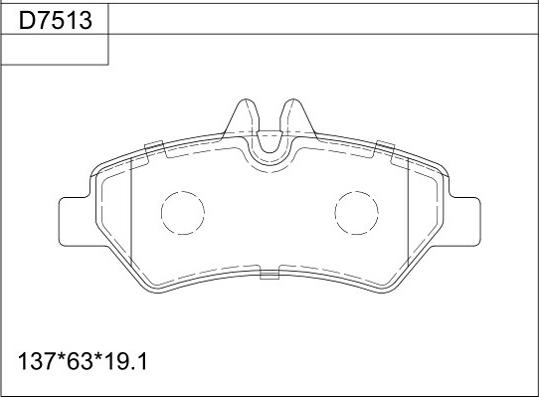 Asimco KD7513 - Brake Pad Set, disc brake car-mod.net