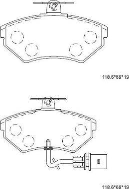 Asimco KD7527 - Brake Pad Set, disc brake car-mod.net