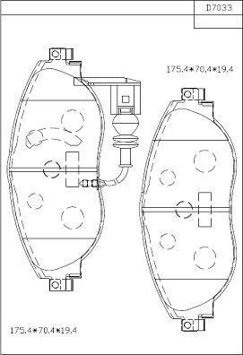 Asimco KD7033 - Brake Pad Set, disc brake car-mod.net