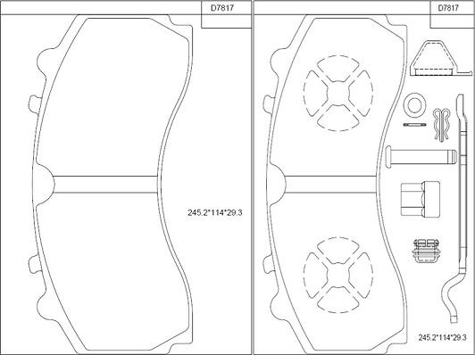 Asimco KD7817 - Brake Pad Set, disc brake car-mod.net