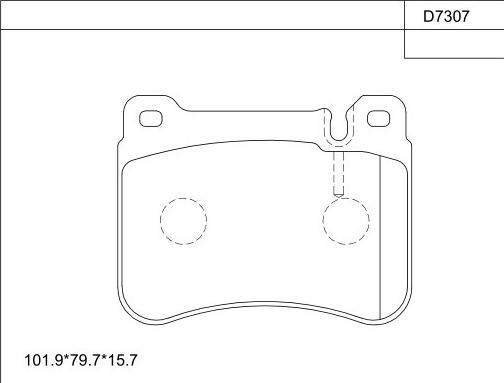 Asimco KD7307 - Brake Pad Set, disc brake car-mod.net