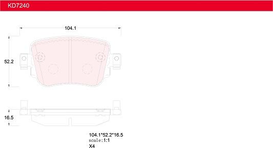 Asimco KD7240 - Brake Pad Set, disc brake car-mod.net