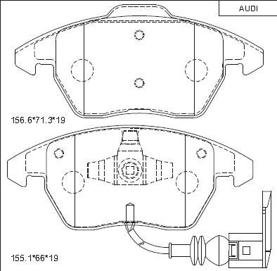 Asimco KD7791 - Brake Pad Set, disc brake car-mod.net